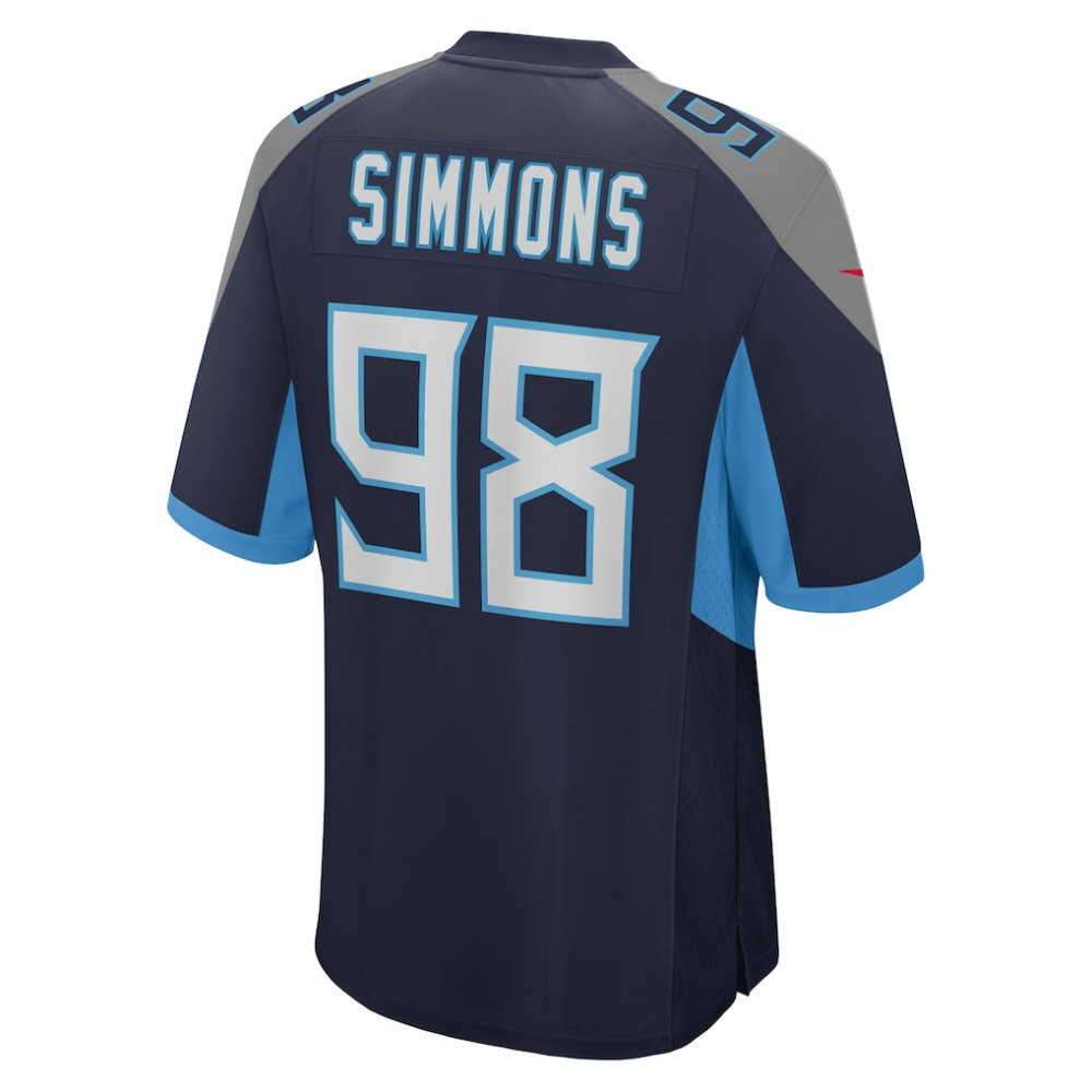 Jeffery Simmons Tennessee Titans Nike Game Jersey - Navy-GridironStore